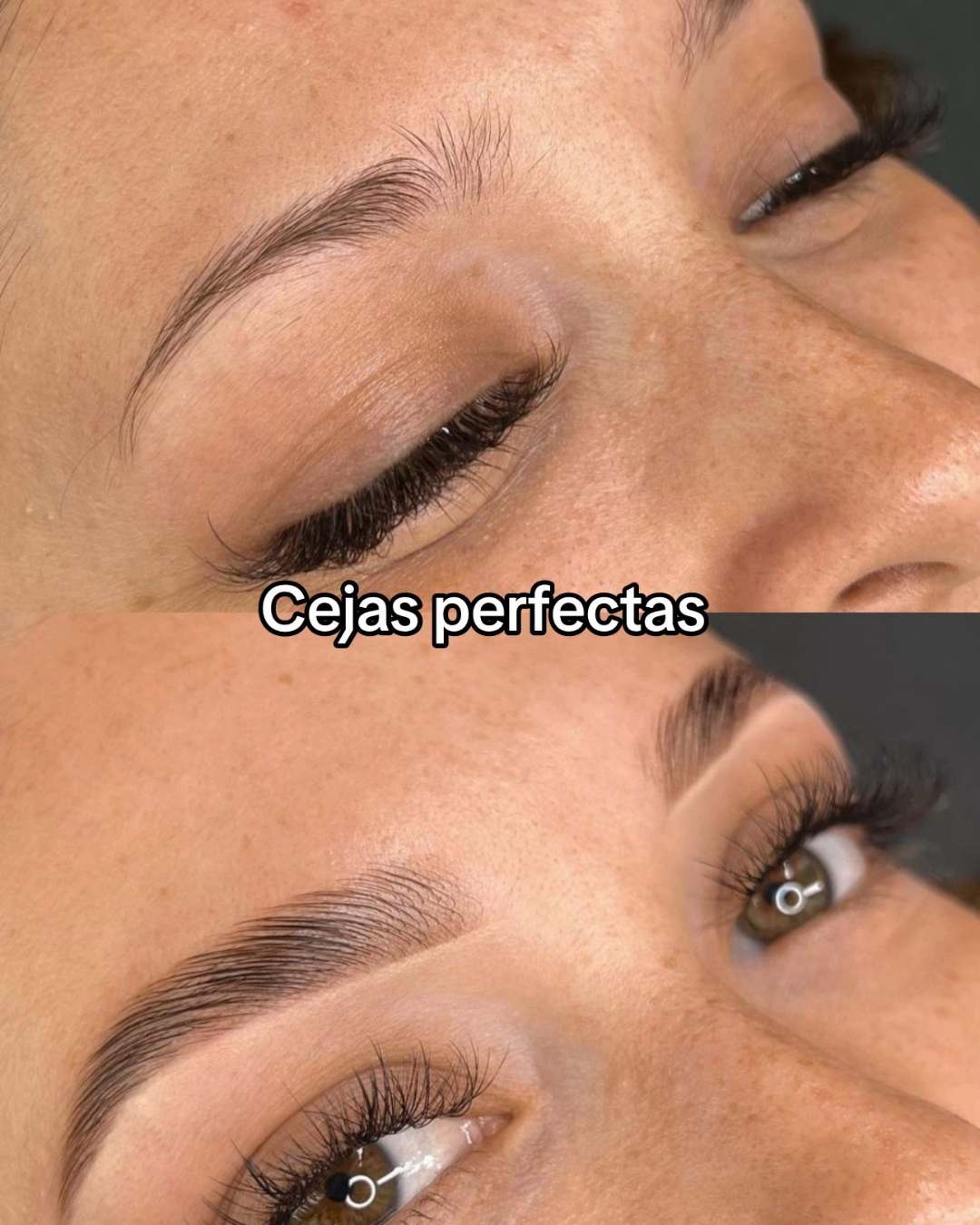 Referencia visual de cejas antes y después, imagen 2 de @cejasylabios_barcelona